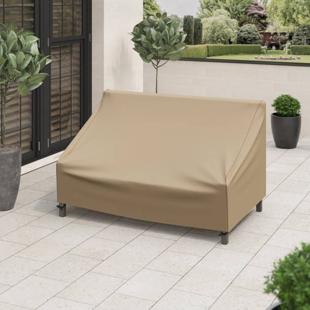 Rebrilliant Modern Leisure Basics Patio Loveseat Cover, 55"L x 33"W x